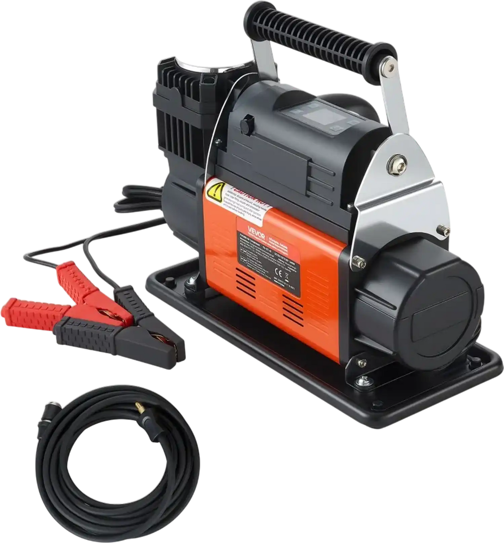 Vevor Heavy-Duty Air Compressor 12V Portable Tire Inflator with LCD Display 7.14 CFM 150 PSI New
