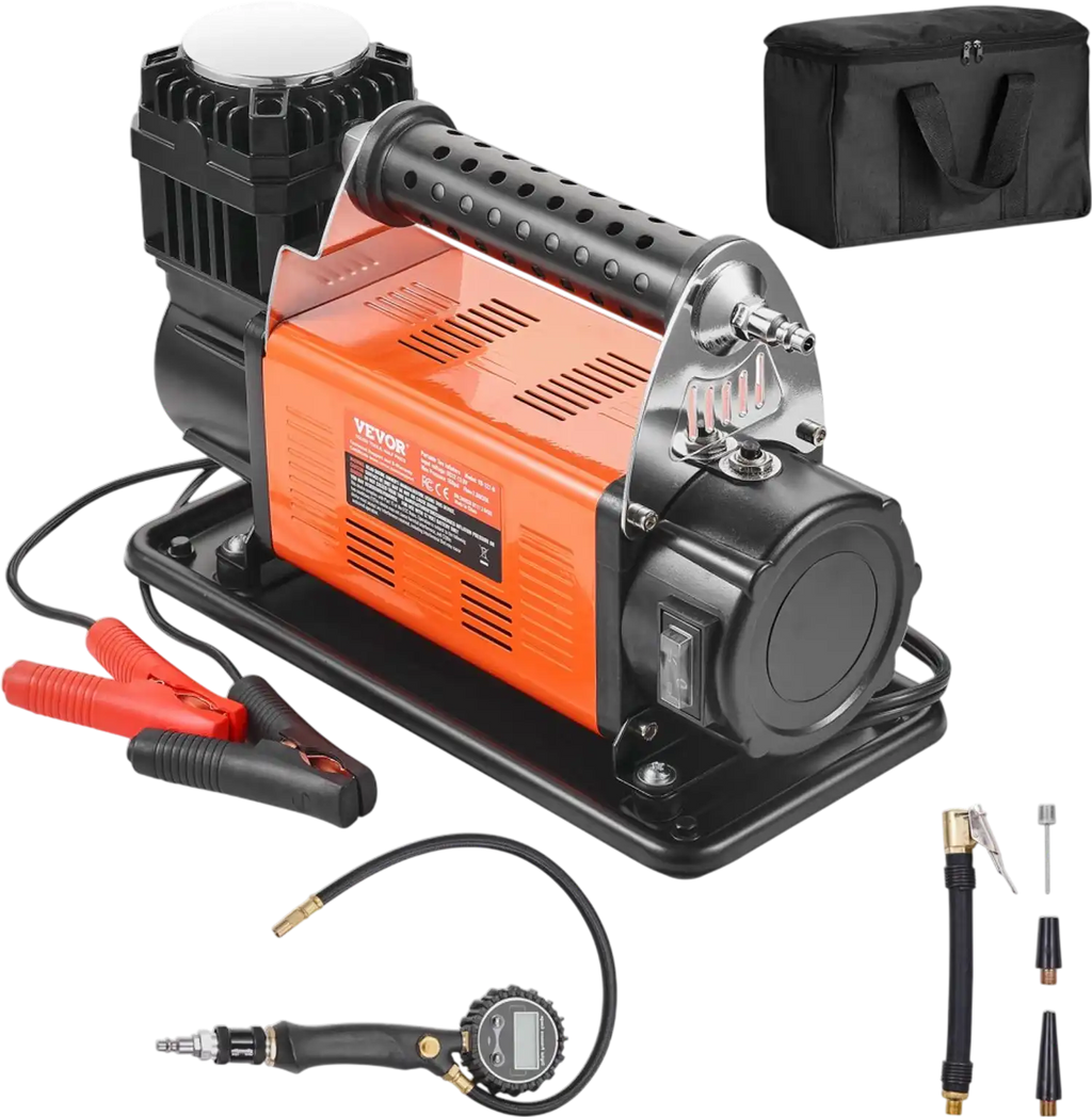 Vevor Air Compressor Heavy Duty 12V with Tire Inflator Kit 150 PSI 7.06 CFM New
