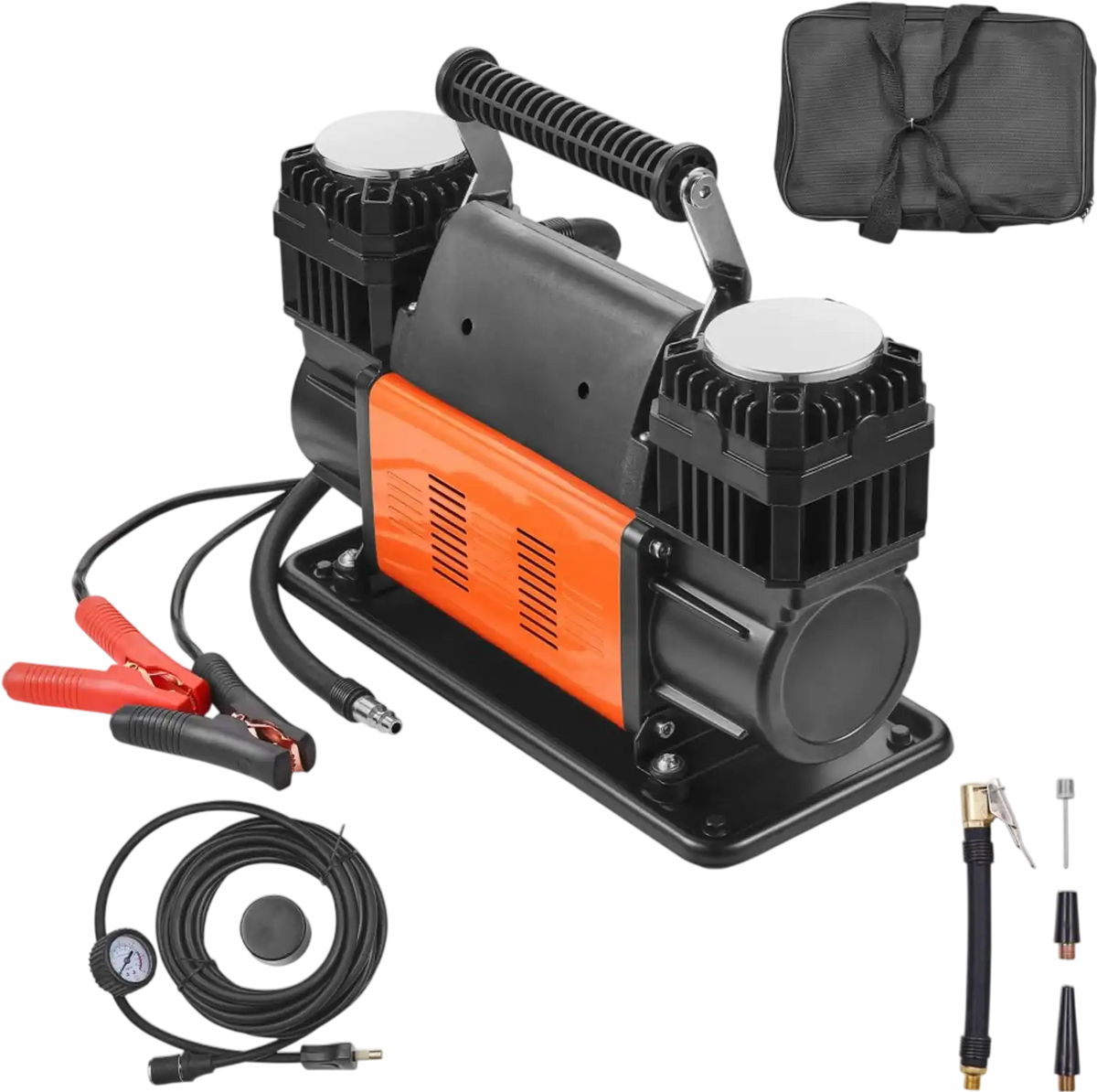 Vevor Tire Inflator Portable Dual-Cylinder 12V 150 PSI Air Compressor New