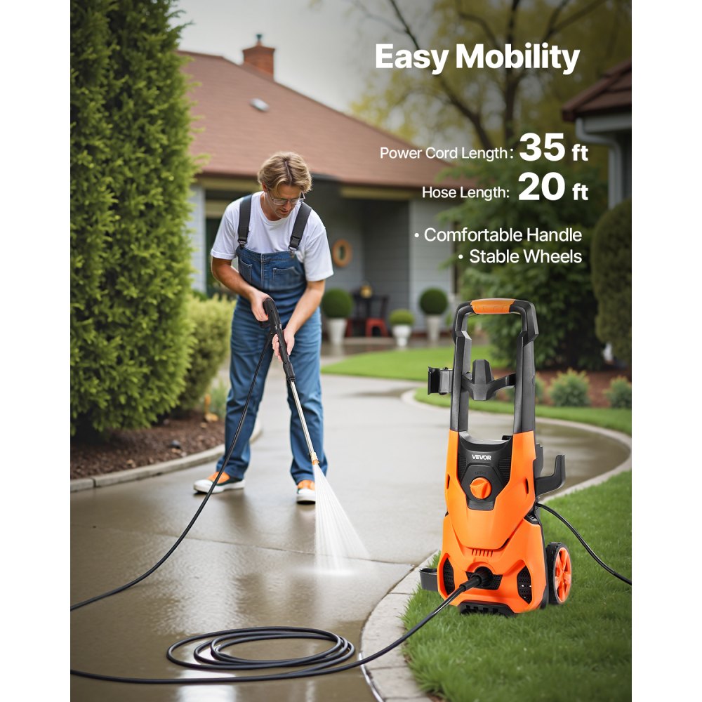 Vevor Electric Pressure Washer 4200 PSI 2.8 GPM Foam Cannon Nozzles New