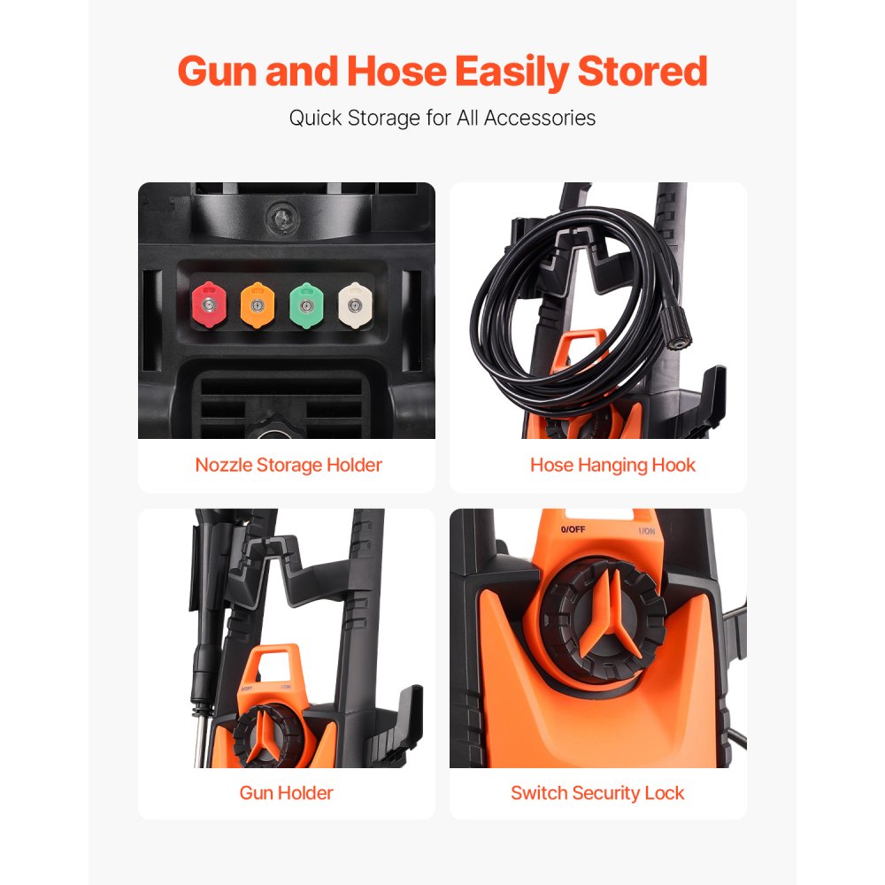 Vevor Electric Pressure Washer 4500 PSI 3.2 GPM w/ Foam Cannon New