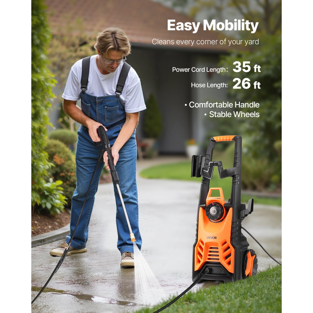 Vevor Electric Pressure Washer 4500 PSI 3.2 GPM Pressure Adjustment Cleaner New