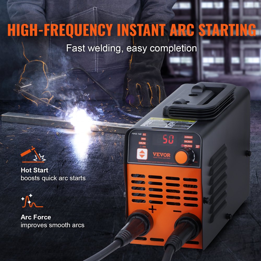 Vevor Welder 2-In-1 ARC/Lift TIG Inverter Welding Machine 140A 110V Portable MMA with Hot Start New