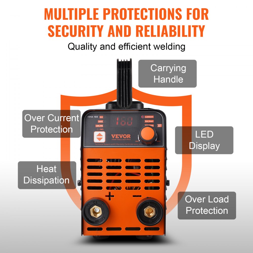 Vevor Stick Welder 160A ARC/Lift TIG 2-in-1 110V/220V Portable MMA Welding Machine New