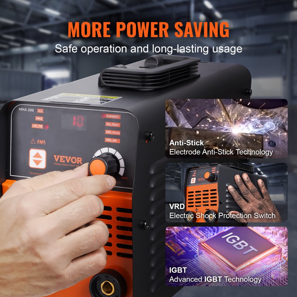 Vevor Stick Welder 200A ARC Lift TIG 2-in-1 IGBT Inverter 110V/220V New