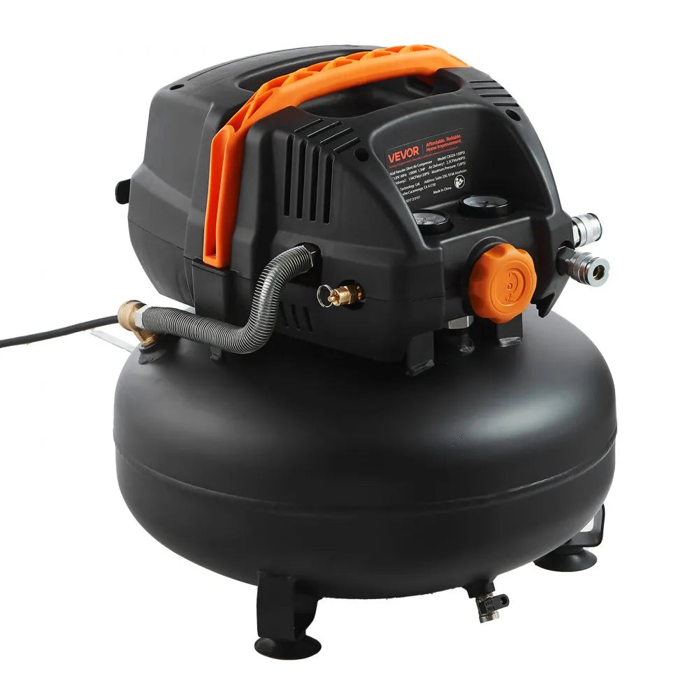 Vevor Air Compressor 6 Gallon 1.7 HP Portable Pancake Oil-Free 150 PSI New