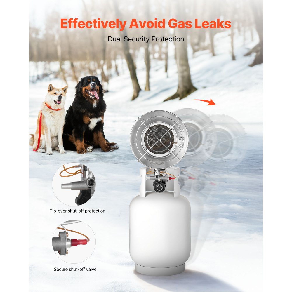 Vevor Propane Heater Portable Tank Top 15000 BTU Outdoor Infrared New