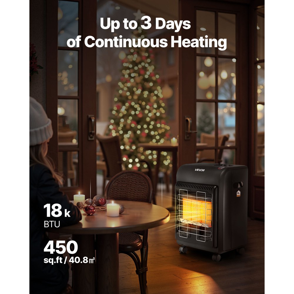 Vevor Propane Heater Portable Indoor Outdoor 18,000 BTU Cabinet Type New