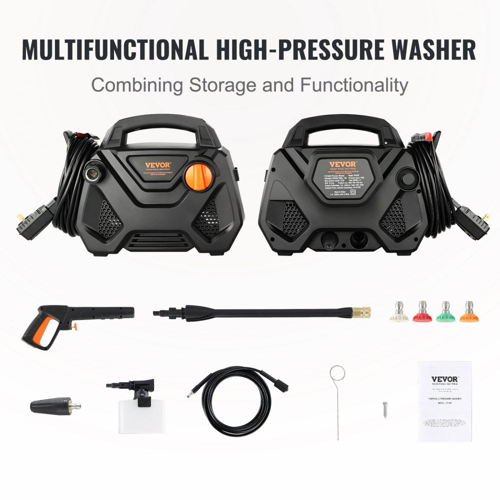 Vevor Pressure Washer 2150 PSI 1.85 GPM Electric Foam Cannon Portable Cleaner New