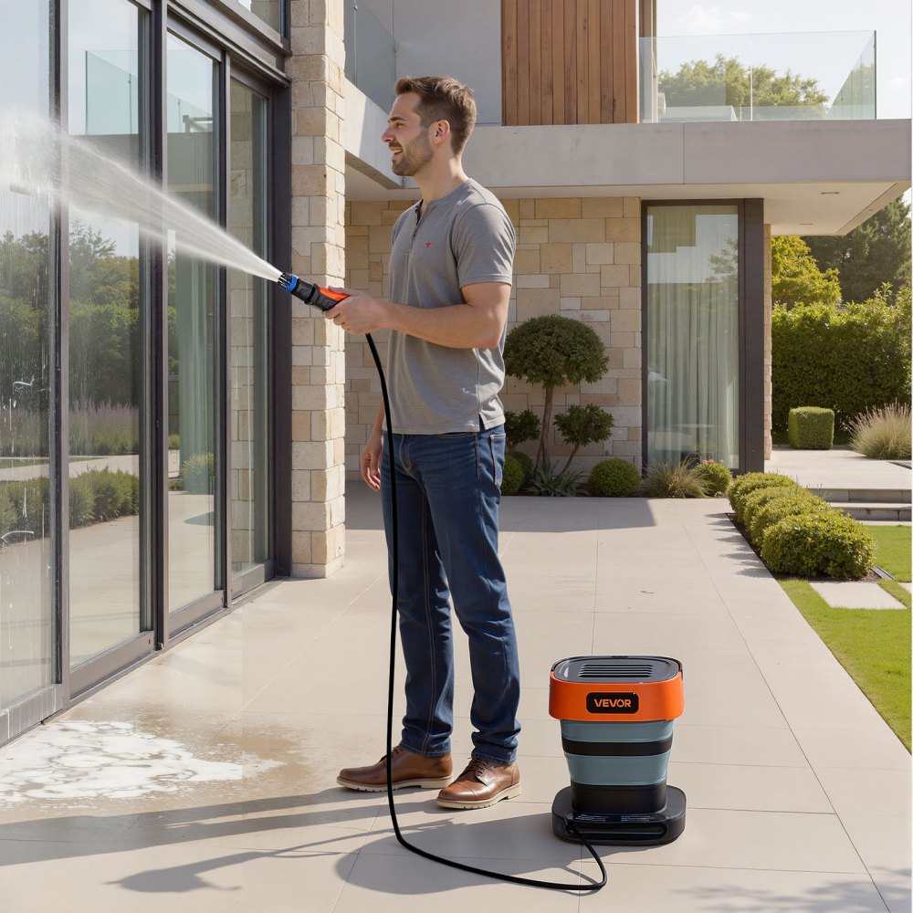 Vevor Pressure Washer Portable Cordless Foldable 2.64 Gal 109 PSI New
