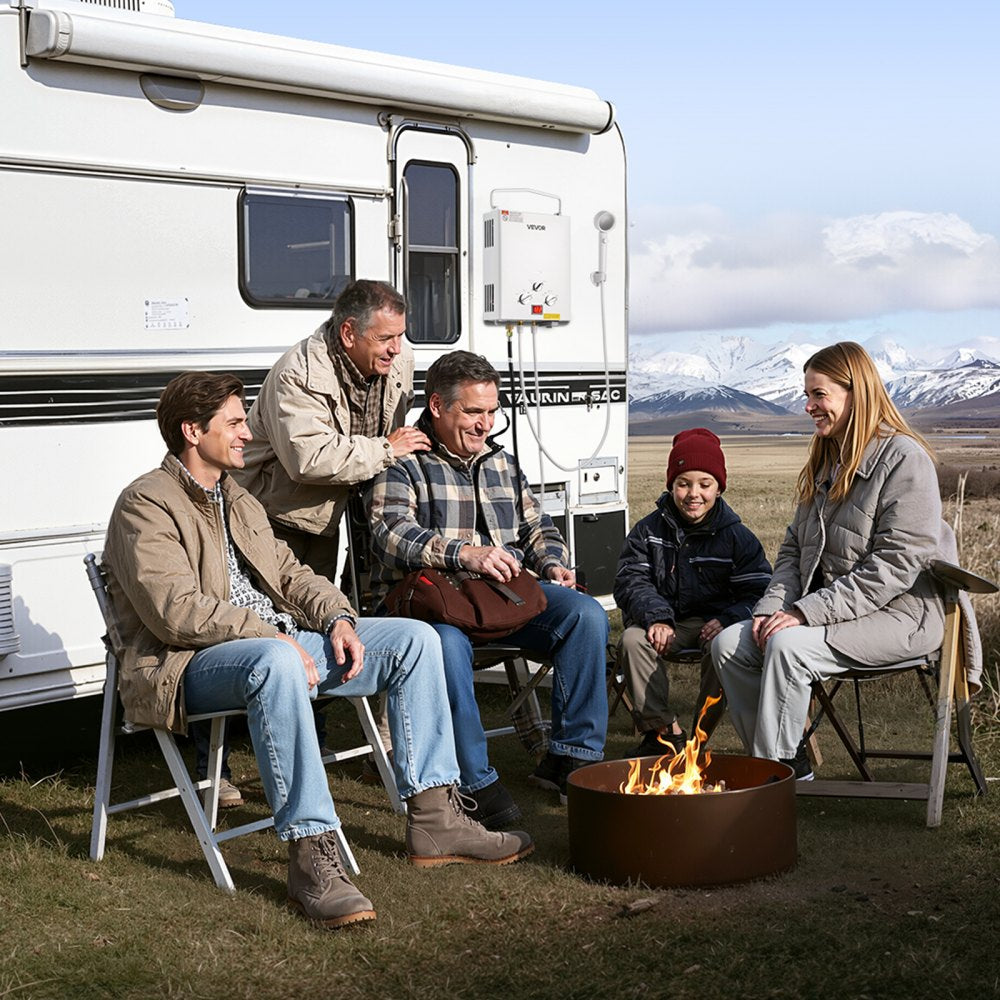 Vevor Water Heater Portable Propane Tankless 5L 1.32 GPM for RV Camping New