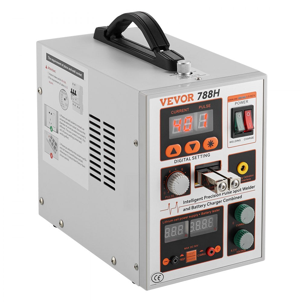 Vevor Battery Spot Welder Portable Pulse Welder & Battery Charger with 2 Welding Modes New