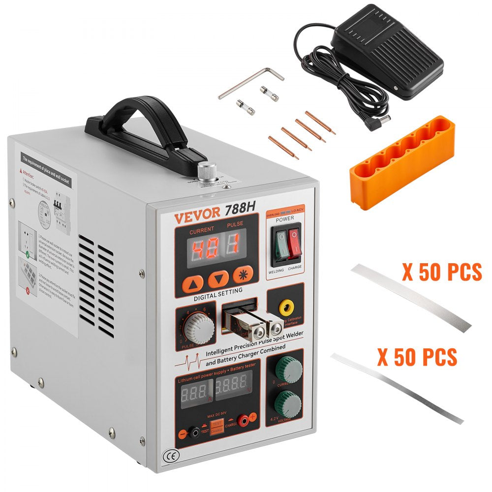Vevor Battery Spot Welder Portable Pulse Welder & Battery Charger with 2 Welding Modes New