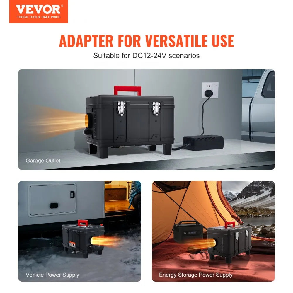 Vevor Diesel Air Heater 12V/24V 8kW Bluetooth App Remote Control Portable Heater New
