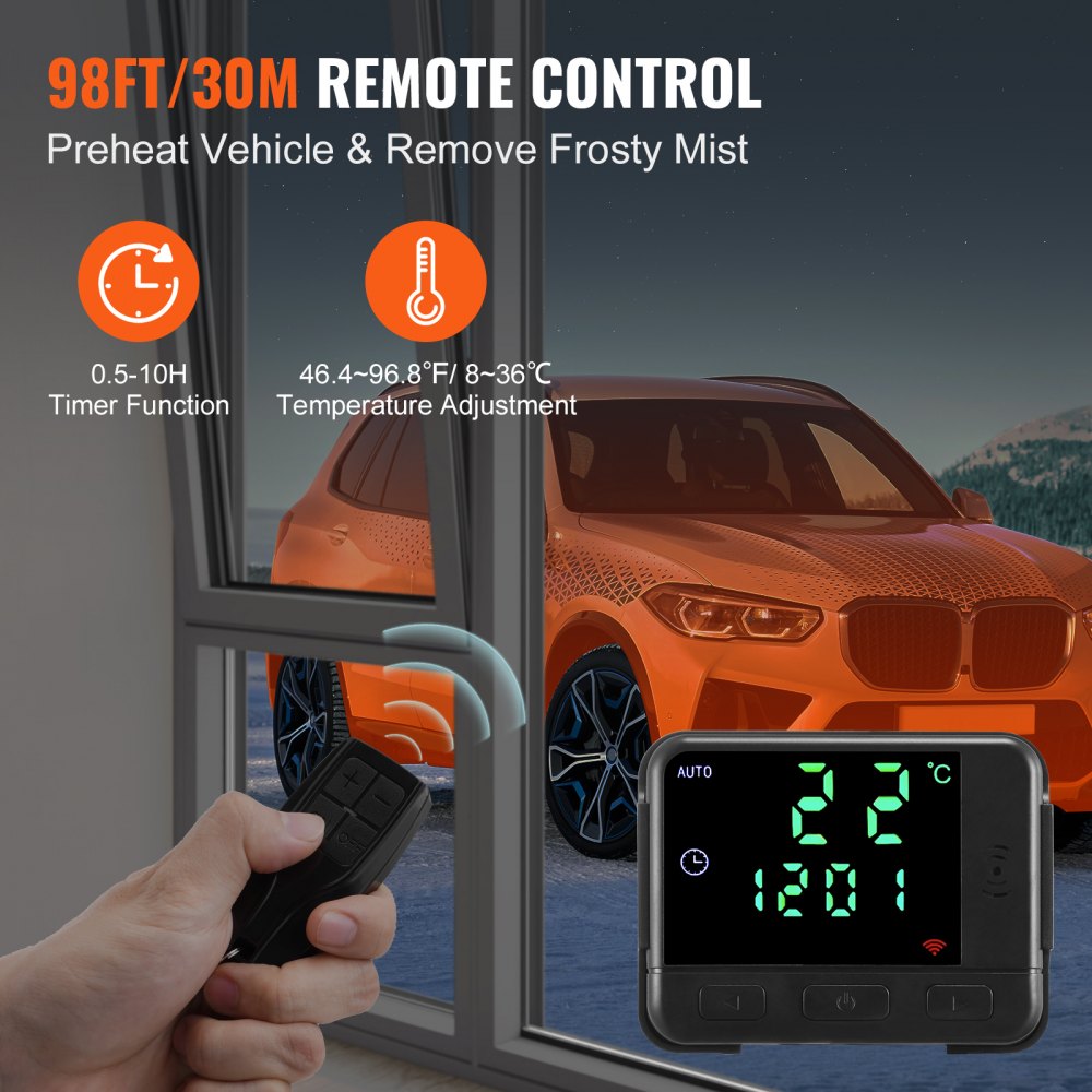 Vevor Diesel Heater All-in-One 12V 8 kW Portable Air Heater with Remote Control and LCD Screen New
