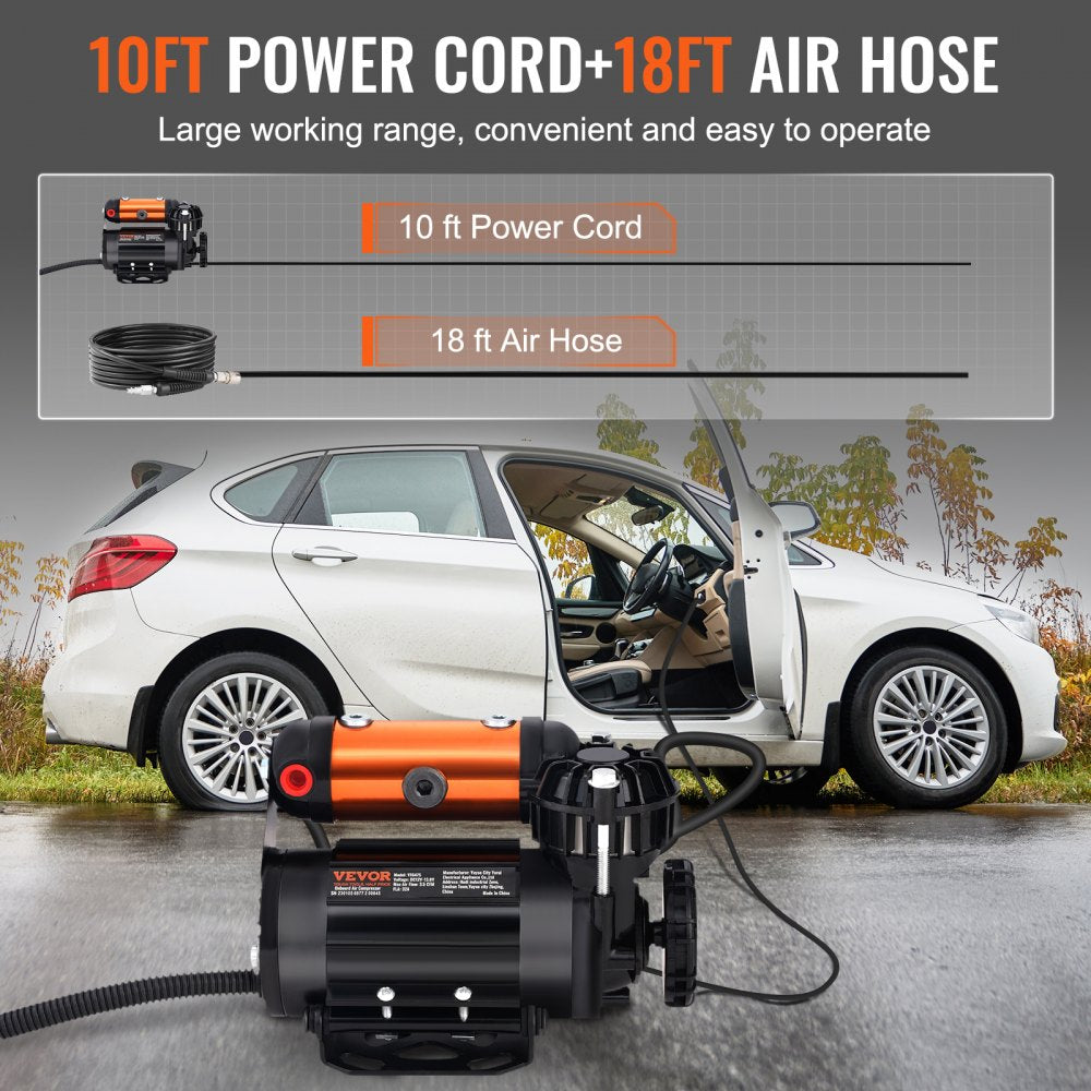 Vevor Air Compressor Onboard 150 PSI Offroad Tire Inflator Kit New