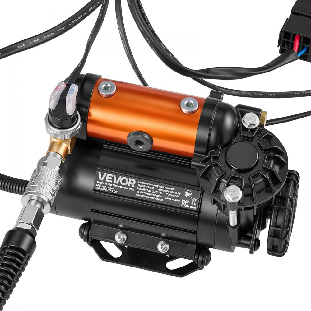 Vevor Air Compressor 12V Portable Tire Inflator 210 PSI Offroad Air Pump New