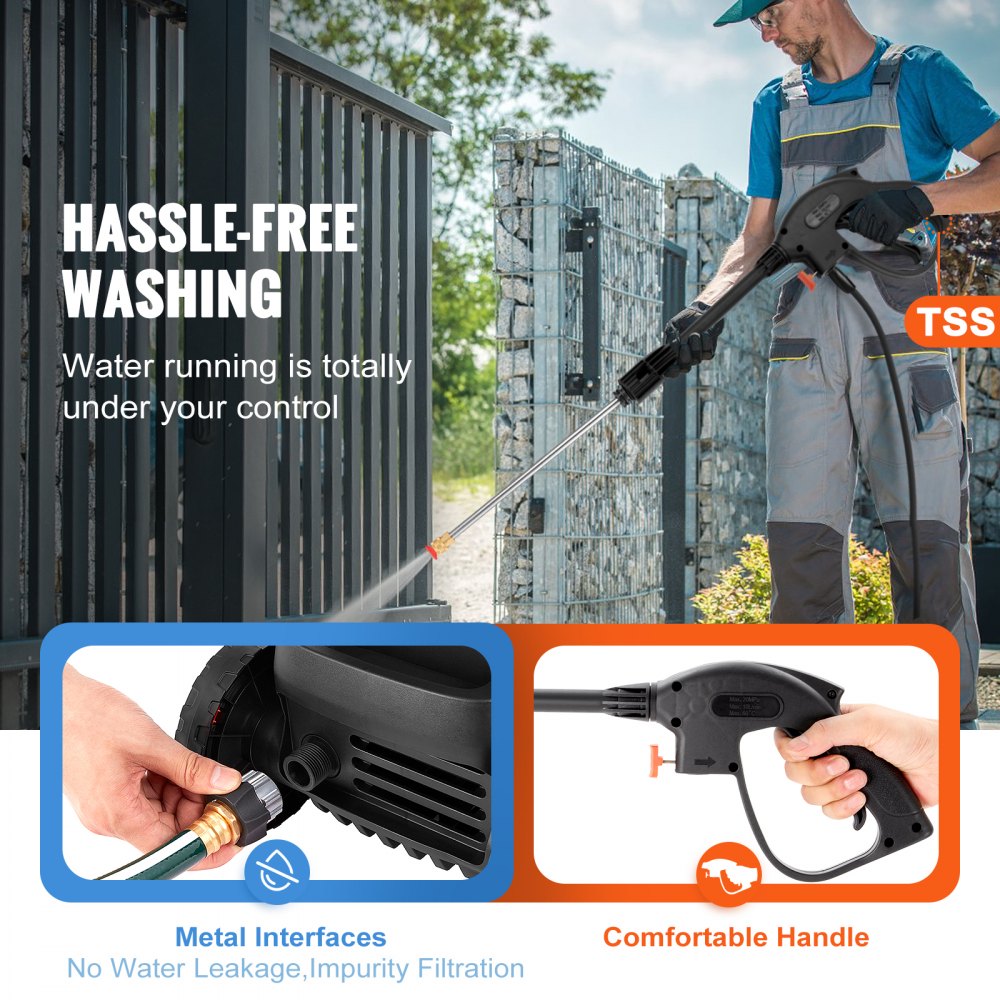 Vevor Electric Pressure Washer 2150 PSI 1.8 GPM 1800W Portable Power Washer New