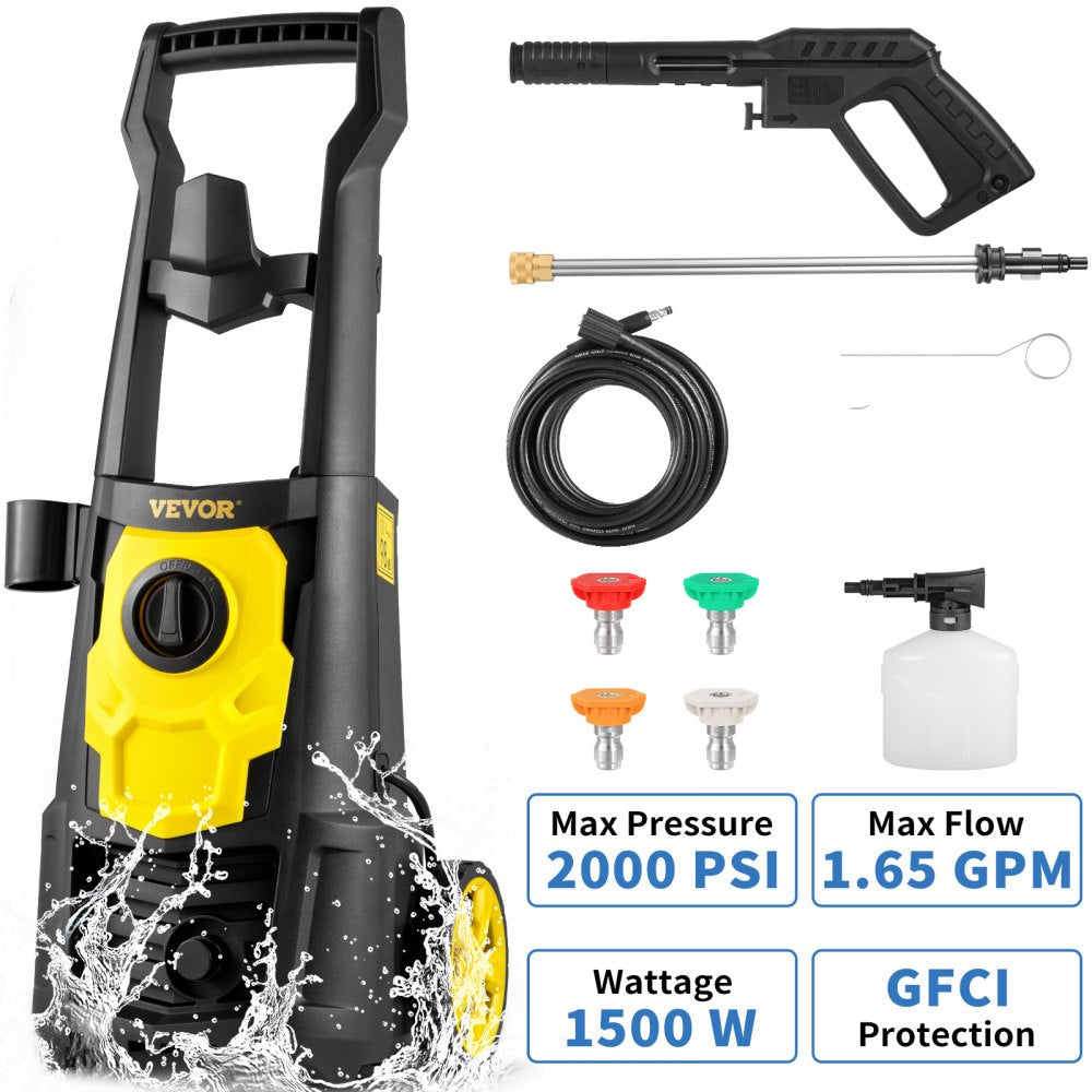 Vevor Pressure Washer 2000 PSI 1.65 GPM Electric Power Washer New
