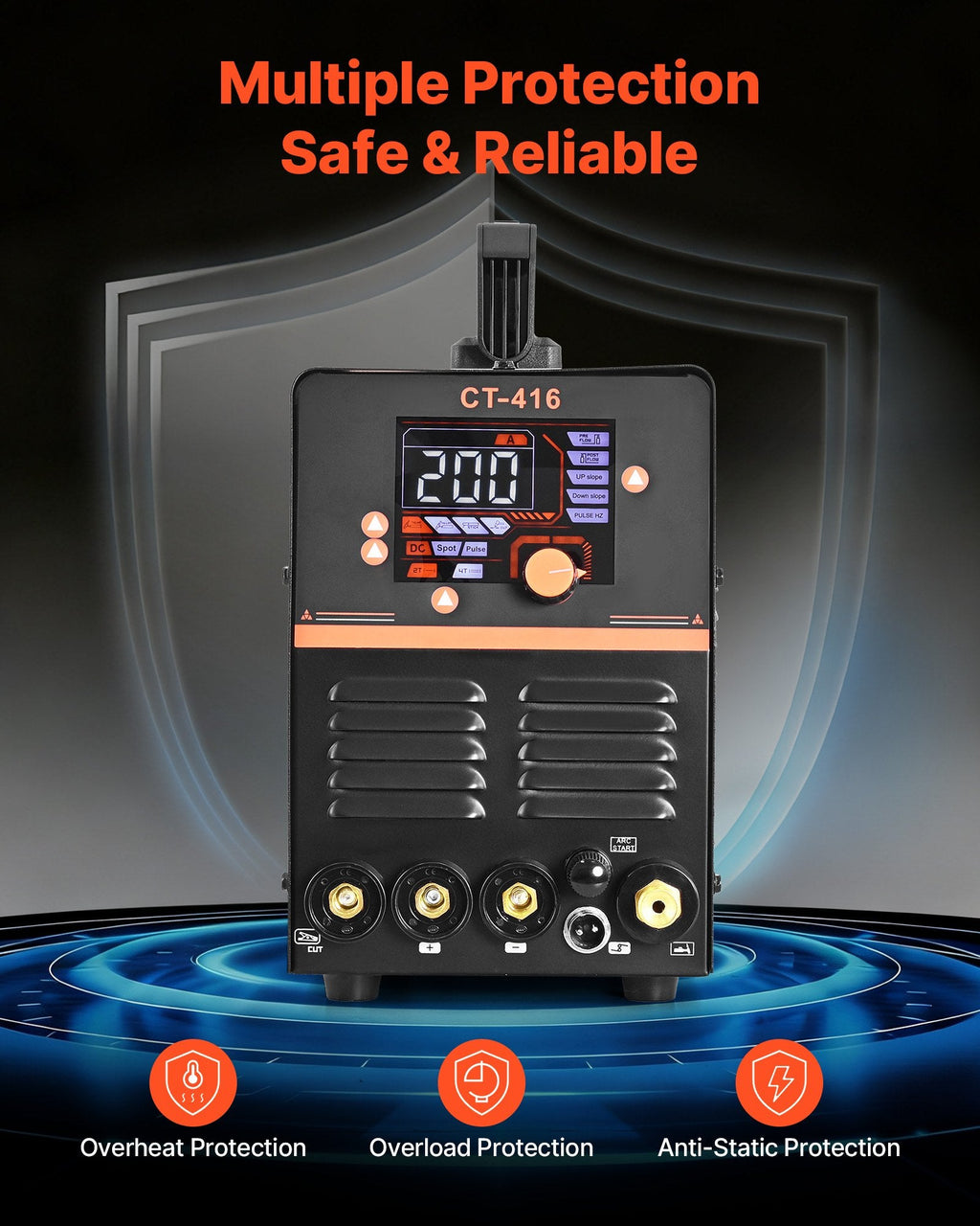 Vevor Plasma Cutter Welder Combo CUT/TIG/MMA 50A Non-Contact Cutting 200A TIG Stick 110/220V New