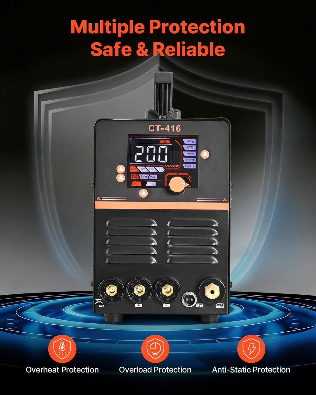 Vevor Plasma Cutter Welder Combo CUT/TIG/MMA 50A Contact Cutting 200A TIG Stick 110/220V New