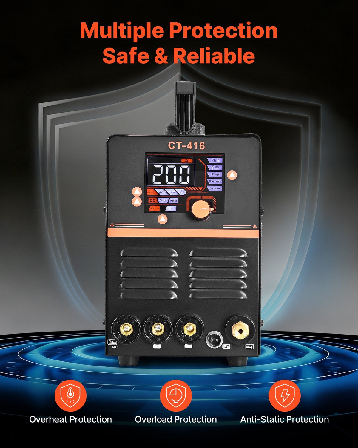 Vevor Plasma Cutter Welder Combo CUT/TIG/MMA 50A Contact Cutting 200A TIG Stick 110/220V New