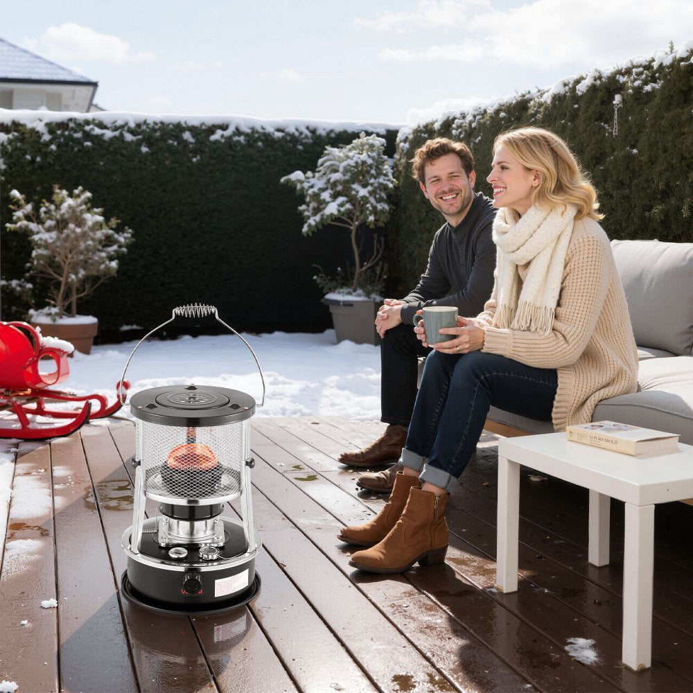 Vevor Kerosene Heater & Stove 9000 BTU Portable 2-in-1 Indoor Outdoor Camping Cooking Black New