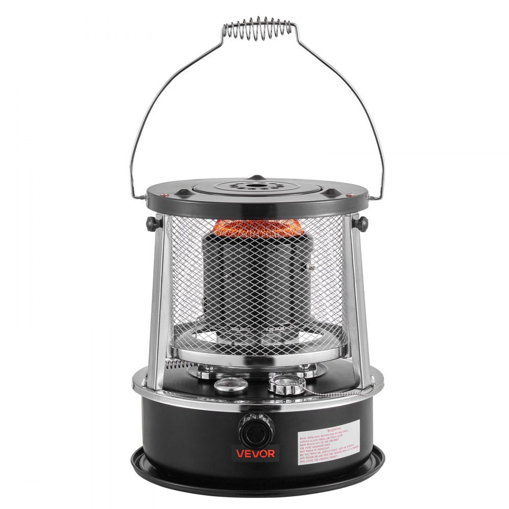 Vevor Kerosene Heater & Stove 9000 BTU Portable 2-in-1 Indoor Outdoor Camping Cooking Black New