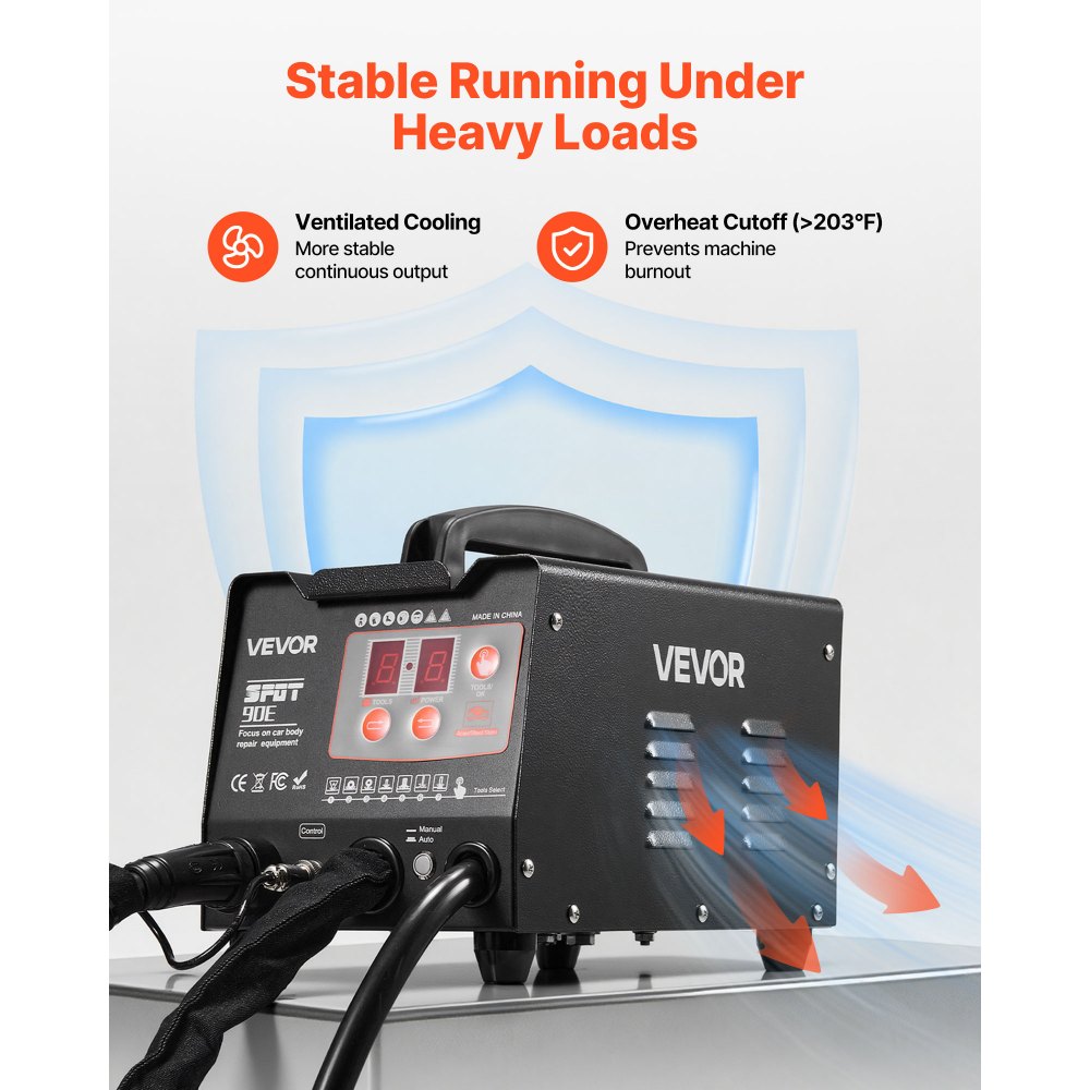 Vevor Spot Welder Stud Welder Dent Repair Kit with Welding Cart 3KW 110V New