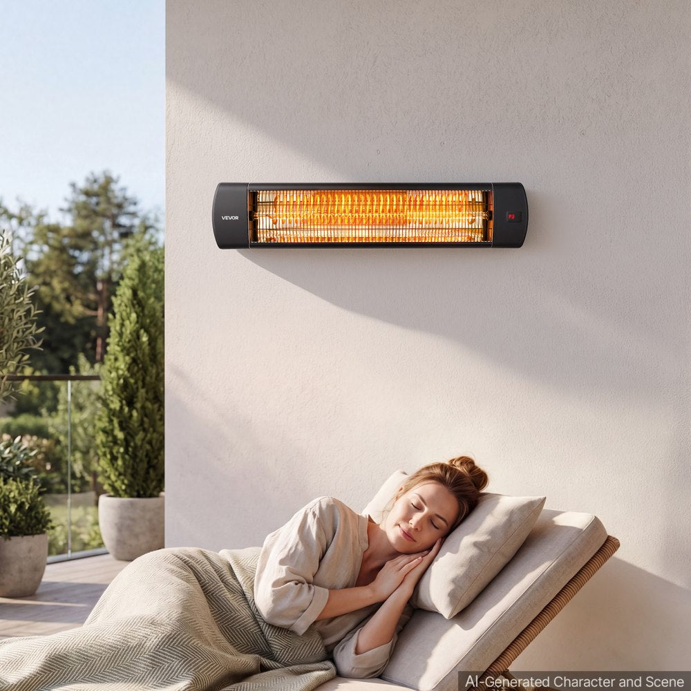 Vevor Infrared Heater 1500W Outdoor Electric Space Heater with Remote New