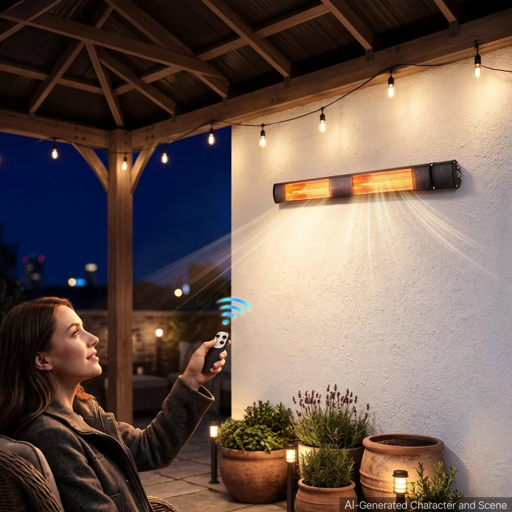 Vevor Infrared Heater 3000W Outdoor Electric Space Heater Black New