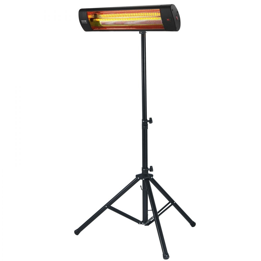 Vevor Infrared Heater 1500W Electric Space Heater with Remote Control, LED Screen, 3 Speeds & Timer New