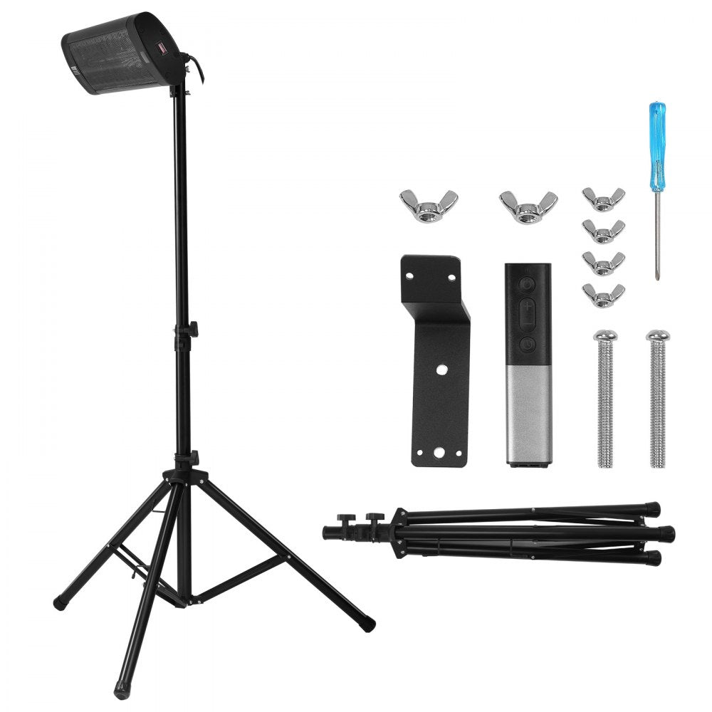 Vevor Infrared Heater 1500W Patio Space Heater with Remote, LED Display, Timer & Stand New