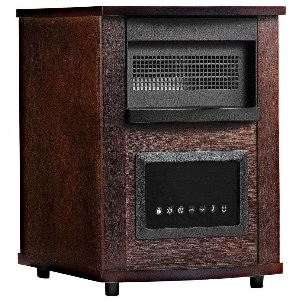 Vevor Infrared Heater 1500W Electric Space Heater with Remote Control LED Screen & 24H Timer New
