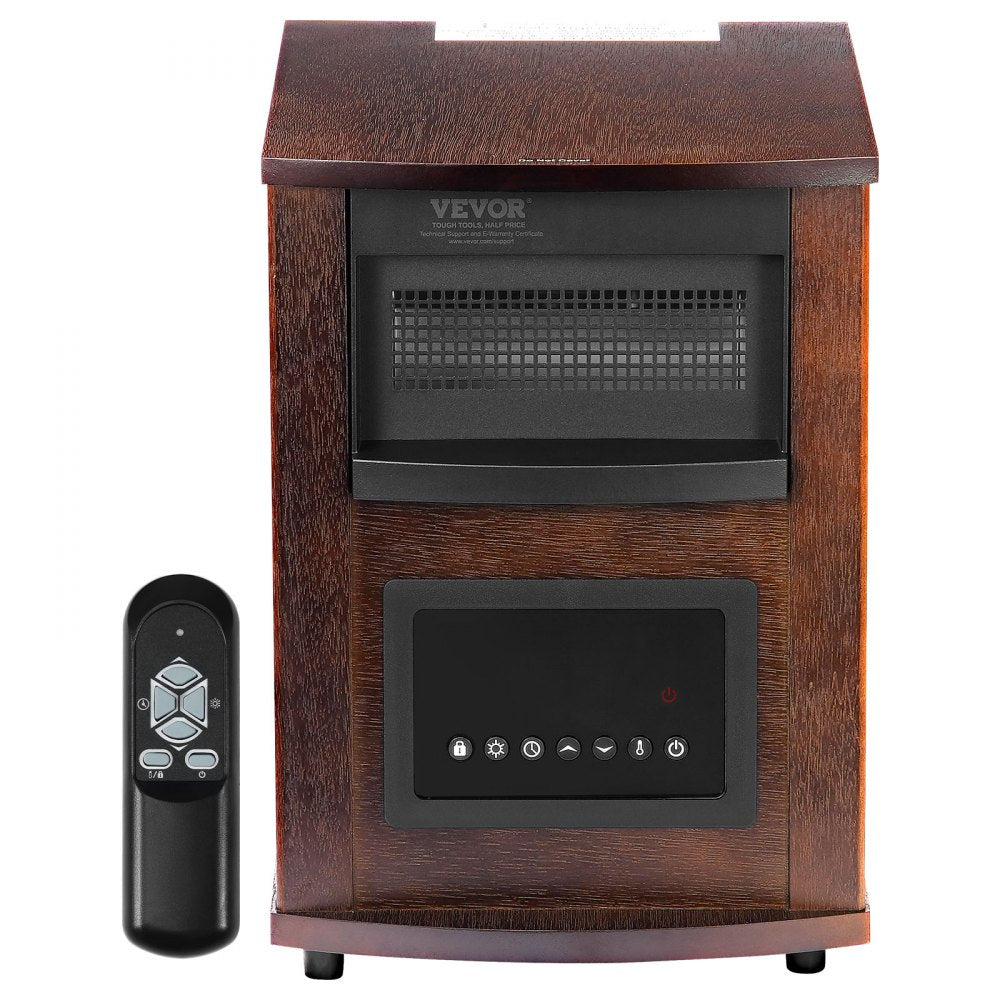 Vevor Infrared Heater 1500W Electric Space Heater with Remote Control LED Screen & 24H Timer New