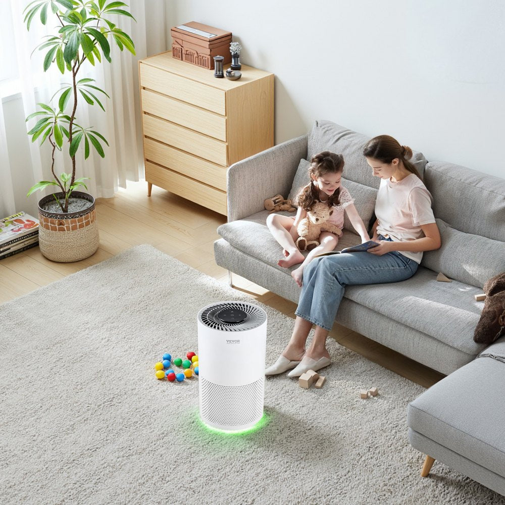 Vevor Air Purifier H13 HEPA Smart 1200 ft²/h for Home & Office New