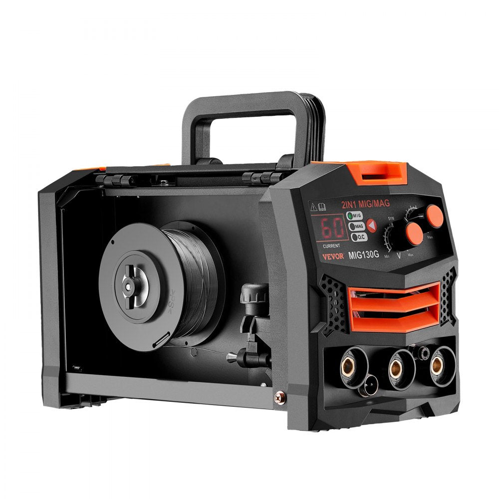 Vevor MIG Welder 130A Synergic 2-in-1 Gas MIG/Gasless Flux Core Portable Welding Machine New