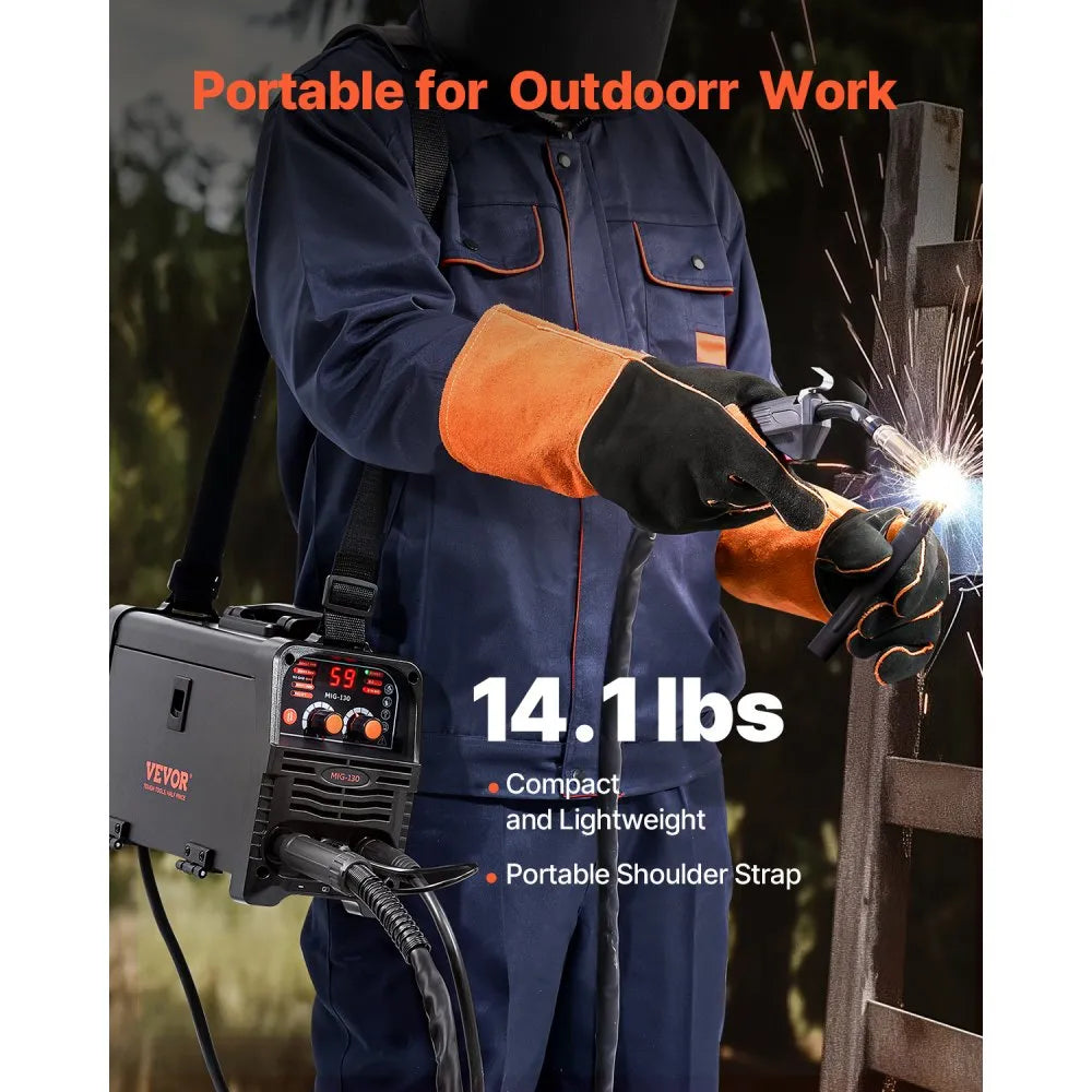 Vevor MIG Welder 3-in-1 130A Flux Core Stick Lift TIG Portable Welding Machine New