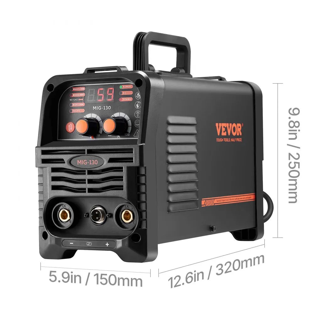 Vevor MIG Welder 3-in-1 130A Flux Core Stick Lift TIG Portable Welding Machine New