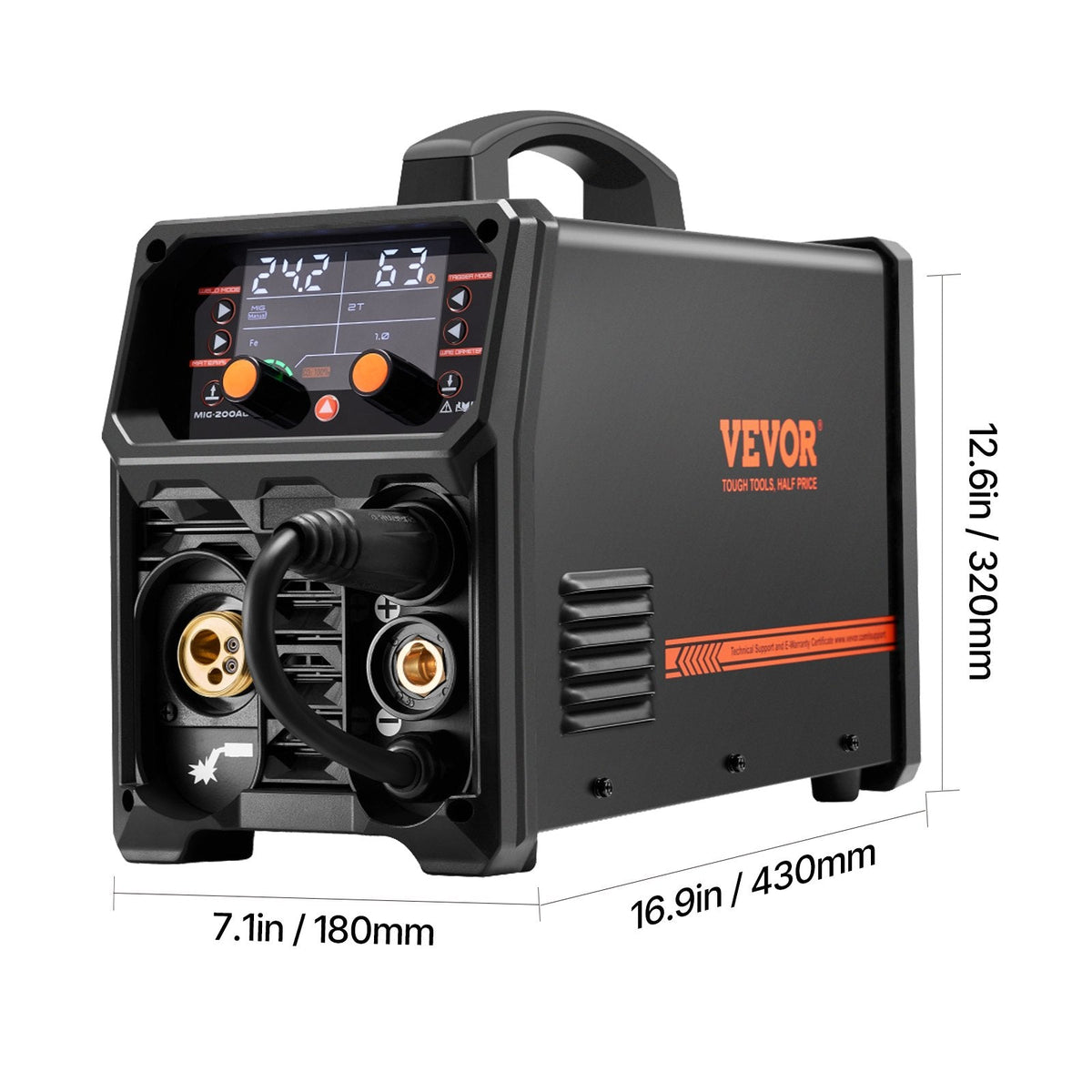Vevor Pro MIG Welder 200A 5-in-1 Pulse/Gas/Flux Core/Stick/Lift TIG 110V/220V New