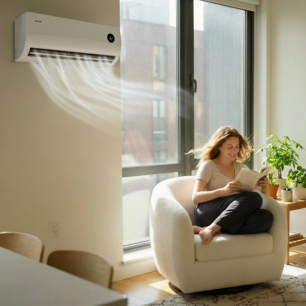 Vevor Mini Split Air Conditioner 9000 BTU 230V 19 SEER2 Quiet Inverter System New