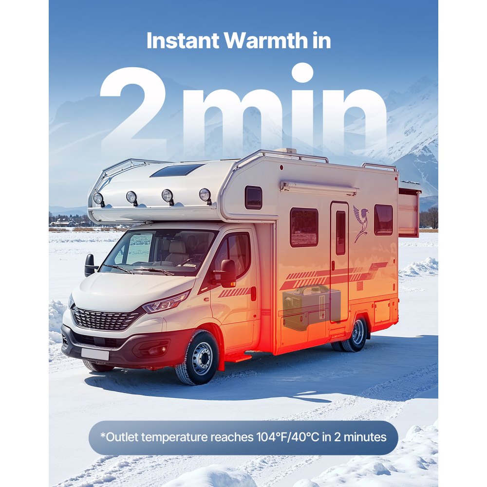 Vevor Diesel Heater Portable 8KW Air Heater with Remote Control and LCD Display New