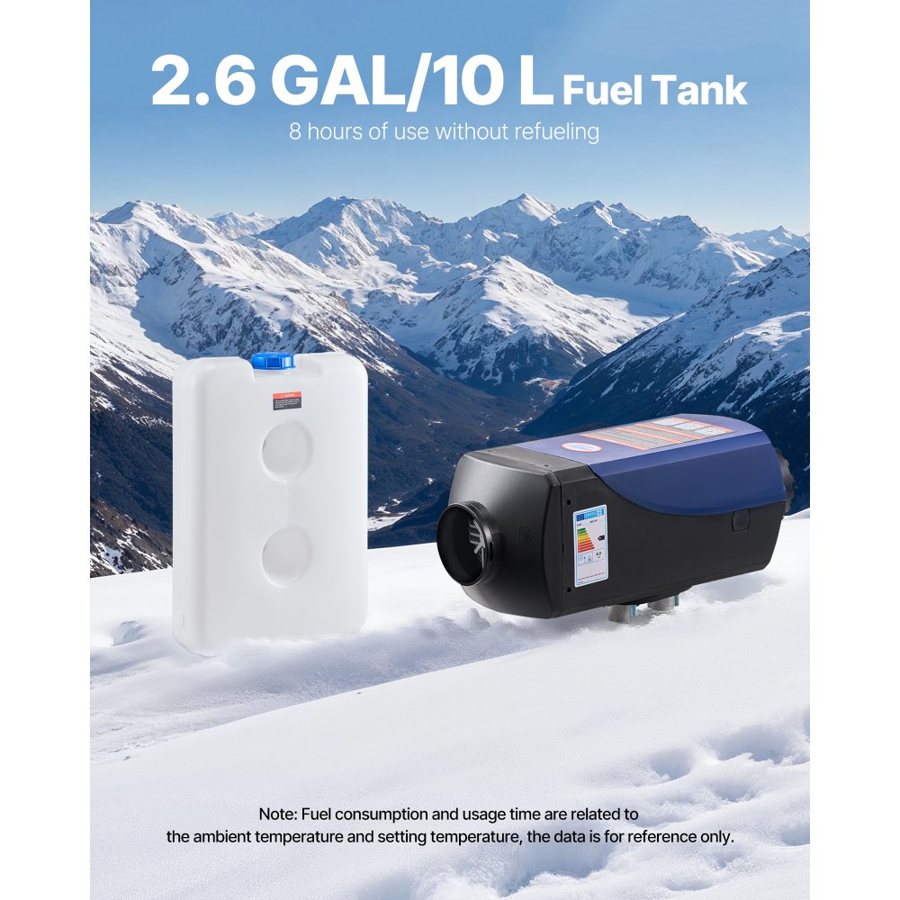 Vevor Diesel Heater Portable Diesel Air Heater 8KW 12V/24V with Remote 2.6 Gal Tank New