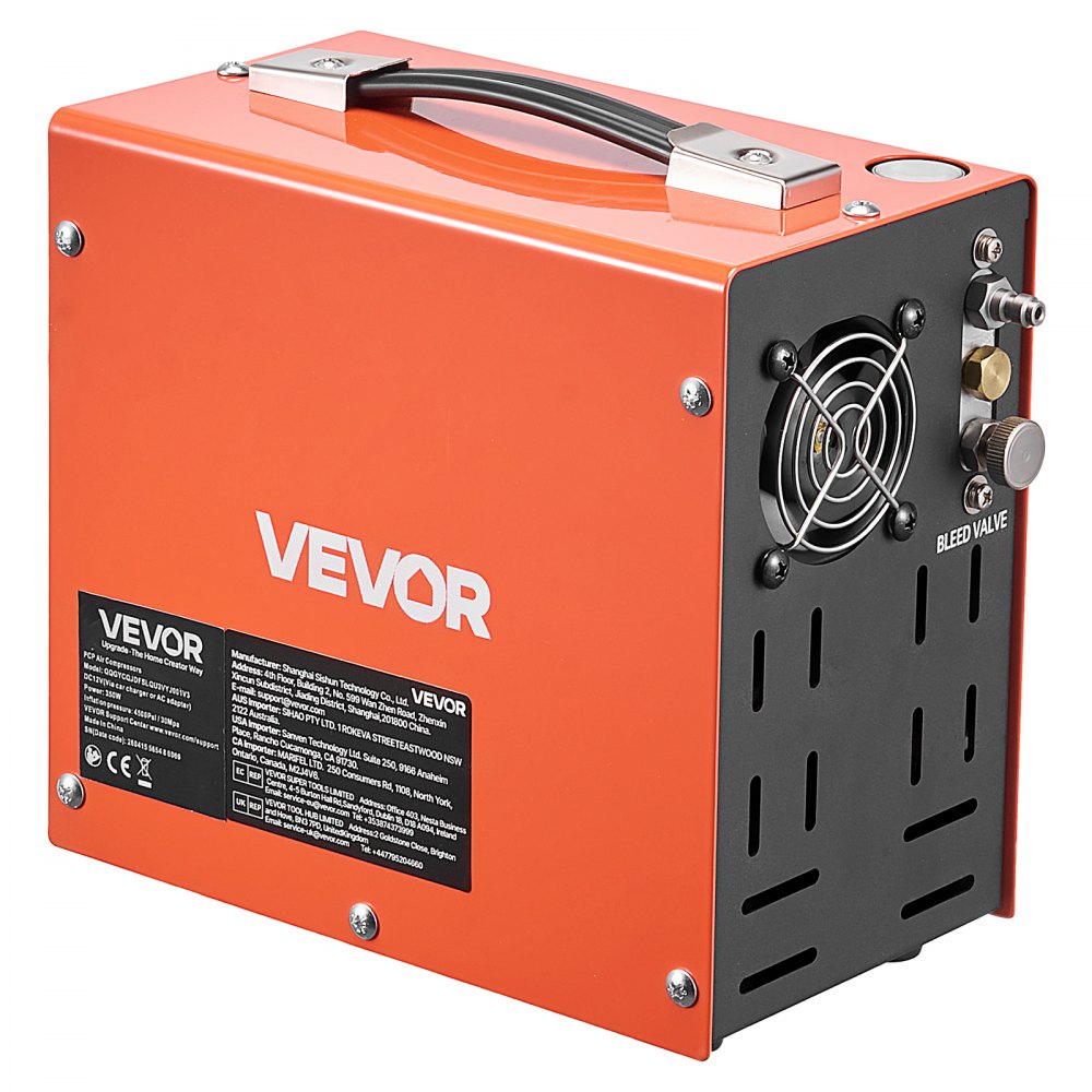 Vevor PCP Air Compressor 4500 PSI Portable Airgun & Paintball Tank Compressor New