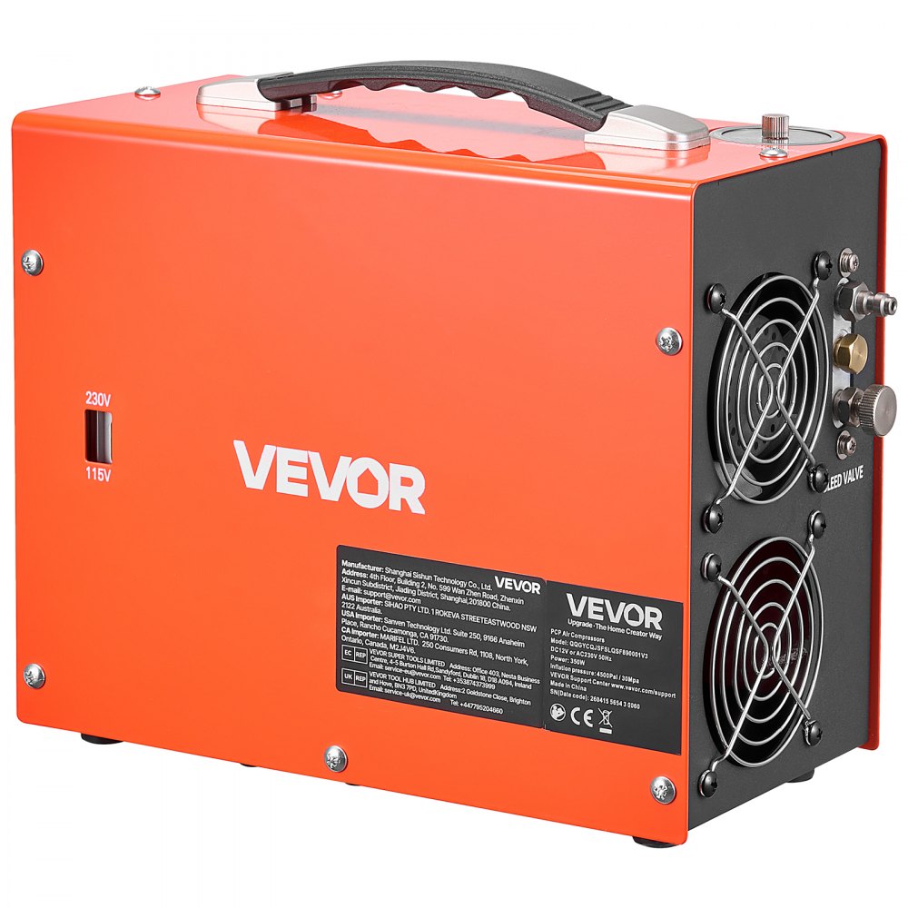 Vevor PCP Air Compressor 4500 PSI Portable Airgun Compressor New