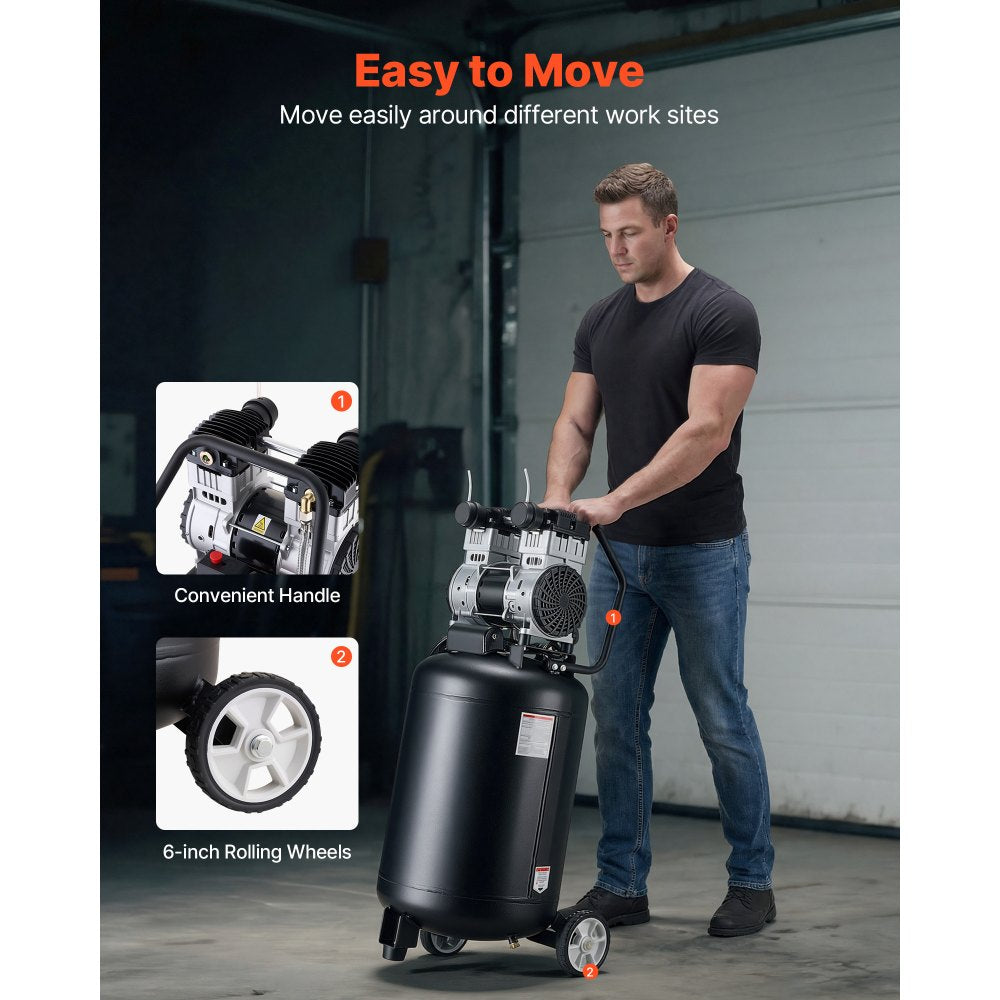 Vevor Air Compressor 20-Gallon Portable Oil-Free Vertical 2HP 125 PSI New
