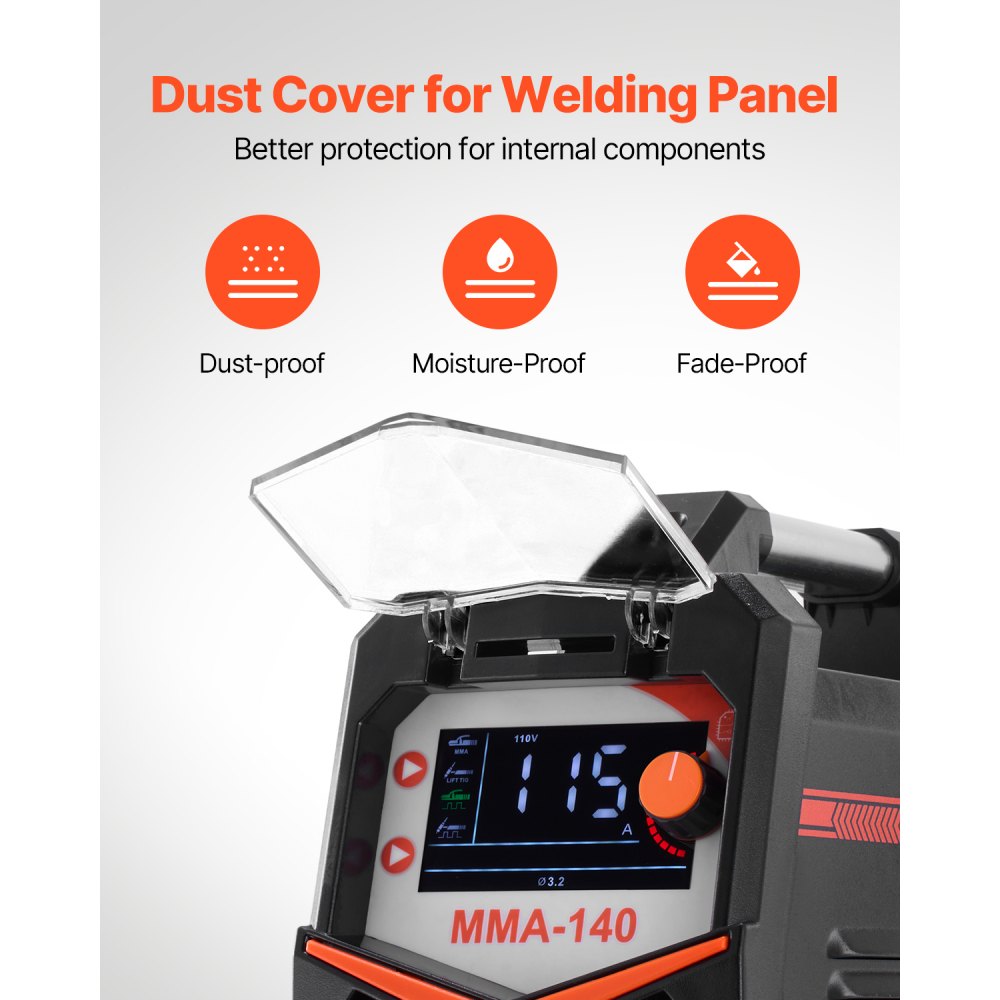 Vevor Welder 140A 4-in-1 Dual Voltage MMA Stick DC Pulse TIG Lift TIG LED Display New