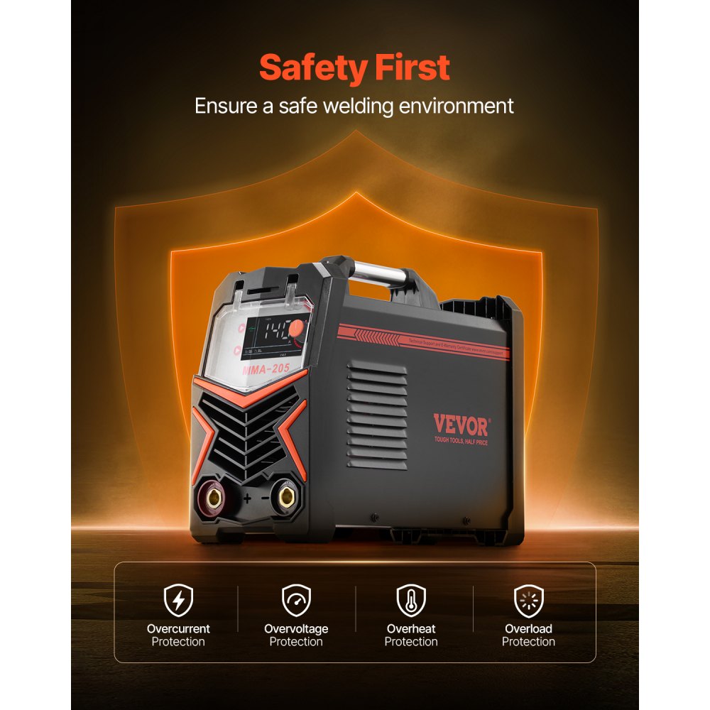 Vevor Welder 205A 2-in-1 MMA Lift TIG Stick Welding Machine New