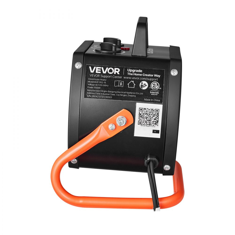 Vevor Greenhouse Heater 1500W Electric PTC Space Heater with Fan New