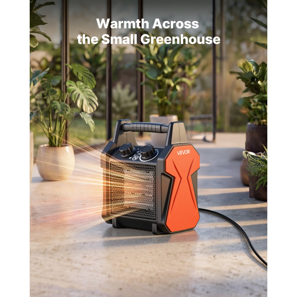 Vevor Greenhouse Heater 1500W Electric PTC Space Heater with Fan New